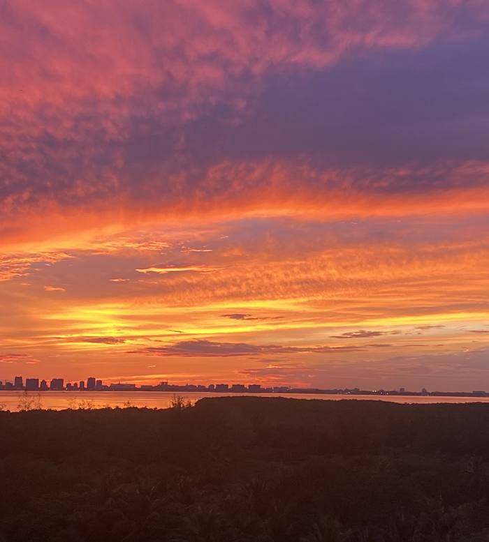 Sunset sky over Key Biscayne